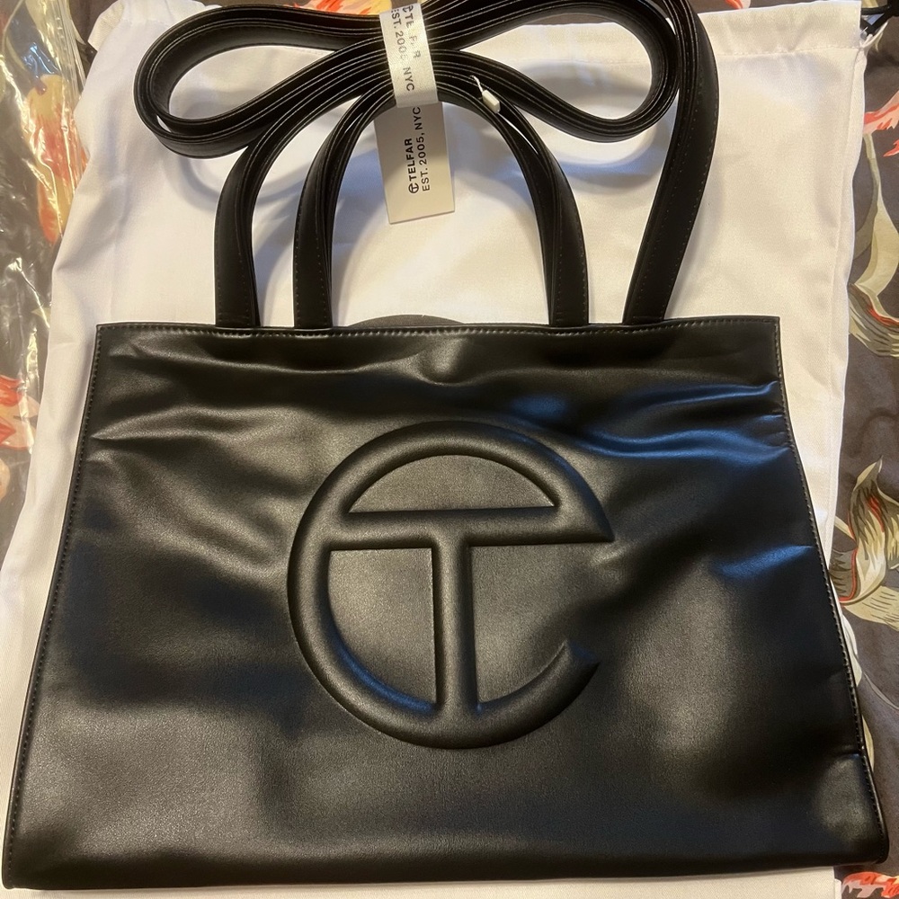 Telfar Medium Black Shopping Bag